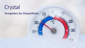  Presentation with temperature - Presentation theme enhanced with zero temperature minus 17 degree background and a sky blue colored foreground