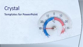  Presentation with extreme weather tropical cyclones - Presentation theme consisting of zero temperature minus 30 degree background and a sky blue colored foreground