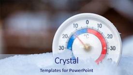  Presentation with winter weather - PPT layouts consisting of zero temperature minus fourteen degree background and a sky blue colored foreground