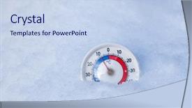  Presentation with cold play - Presentation theme having zero temperature minus nine degree background and a sky blue colored foreground