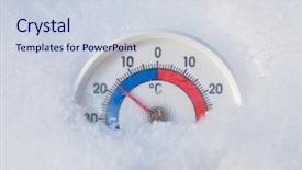  Presentation with frozen ice cold fish - Cool new theme with zero temperature minus seventeen degree backdrop and a lemonade colored foreground