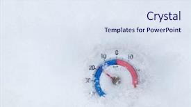  Presentation with winter weather - PPT layouts enhanced with zero temperature minus seventeen degree background and a sky blue colored foreground