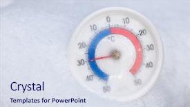  Presentation with extreme weather tropical cyclones - Cool new theme with zero temperature minus thirty degree backdrop and a sky blue colored foreground