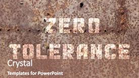  Presentation with tolerance - PPT theme enhanced with zero tolerance on an old background and a coral colored foreground