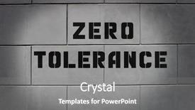  Presentation with tolerance - Slide deck consisting of zero tolerance on an old background and a gray colored foreground