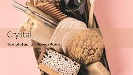  Presentation with waste - Colorful PPT theme enhanced with zero-waste-beauty-body-care backdrop and a coral colored foreground