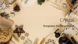  Presentation with eco paper - Presentation theme having zero-waste-christmas-concept-eco background and a lemonade colored foreground