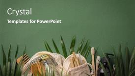  Presentation with waste glass - Beautiful presentation featuring zero-waste-concept-cotton-bag backdrop and a gray colored foreground