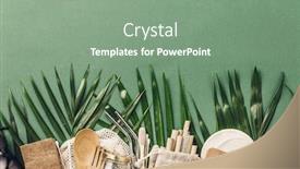  Presentation with waste glass - Amazing presentation theme having zero-waste-concept-cotton-bag backdrop and a gray colored foreground