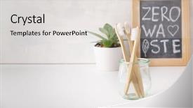  Presentation with organic waste - Audience pleasing PPT theme consisting of zero waste concept eco-friendly backdrop and a light gray colored foreground