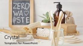  Presentation with organic waste - PPT theme enhanced with zero waste concept eco-friendly background and a soft green colored foreground