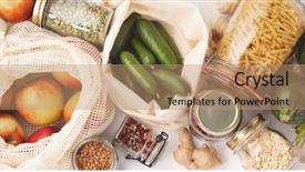  Presentation with eco friendly - Colorful theme enhanced with zero waste concept eco-friendly backdrop and a coral colored foreground