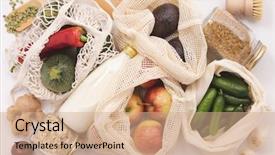  Presentation with organic waste - Amazing slides having zero waste concept eco-friendly backdrop and a coral colored foreground