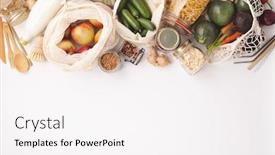  Presentation with eco friendly - Slide set featuring zero waste concept eco-friendly background and a white colored foreground