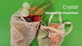  Presentation with waste - PPT layouts with zero-waste-concept-shopping background and a shamrock green colored foreground