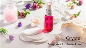  Presentation with waste treatment - Beautiful presentation featuring zero-waste-eco-friendly-bath backdrop and a soft green colored foreground