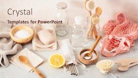  Presentation with baking soda - Presentation design enhanced with zero-waste-eco-friendly-cleaning background and a lemonade colored foreground