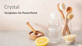  Presentation with eco friendly - Beautiful presentation design featuring zero-waste-eco-friendly-cleaning backdrop and a sky blue colored foreground