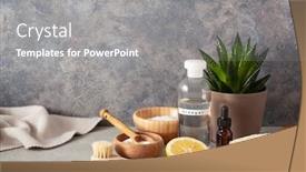  Presentation with soda - Presentation theme with zero-waste-eco-friendly-cleaning background and a gray colored foreground