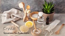  Presentation with baking soda - PPT layouts featuring zero-waste-eco-friendly-cleaning background and a coral colored foreground