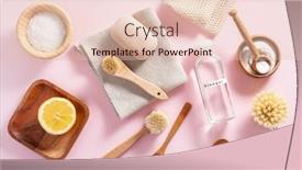  Presentation with eco friendly - PPT theme having zero-waste-eco-friendly-cleaning background and a lemonade colored foreground