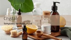  Presentation with eco friendly - Presentation theme featuring zero-waste-eco-friendly-cleaning and a coral colored foreground