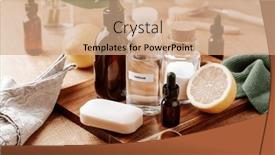  Presentation with eco friendly - PPT theme consisting of zero-waste-eco-friendly-cleaning background and a coral colored foreground