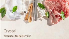  Presentation with waste glass - Audience pleasing PPT theme consisting of zero waste eco friendly concept backdrop and a sky blue colored foreground