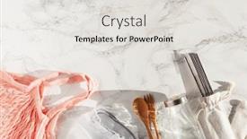  Presentation with waste glass - Audience pleasing slide set consisting of zero waste eco friendly concept reusable cotton bag stainless steel drinking staw glass jar wooden cutlery backdrop and a light gray colored foreground