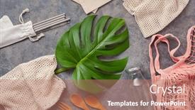  Presentation with waste glass - Slides enhanced with zero-waste-eco-friendly-concept background and a coral colored foreground