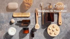  Presentation with eco soap - Presentation design consisting of zero-waste-eco-friendly-hygiene background and a coral colored foreground