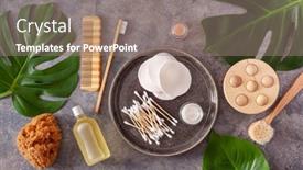  Presentation with reusable - Cool new slide deck with zero-waste-eco-friendly-hygiene backdrop and a gray colored foreground