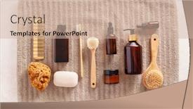  Presentation with eco soap - PPT theme having zero-waste-eco-friendly-hygiene background and a soft green colored foreground