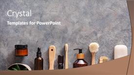  Presentation with eco soap - Audience pleasing theme consisting of zero-waste-eco-friendly-hygiene backdrop and a gray colored foreground