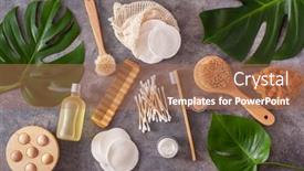  Presentation with eco friendly - Amazing slides having zero-waste-eco-friendly-hygiene backdrop and a coral colored foreground