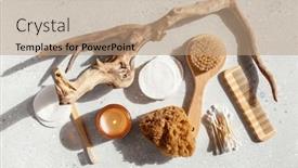  Presentation with eco friendly - PPT theme featuring zero-waste-eco-friendly-hygiene background and a coral colored foreground