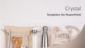  Presentation with eco friendly bags - Presentation theme having zero-waste-eco-friendly-reusable background and a white colored foreground