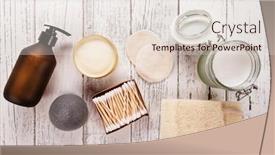  Presentation with food waste - Presentation theme with zero waste food and other cleaning tools sustainable lifestyle concept plastic free items made of natural materials background and a lemonade colored foreground