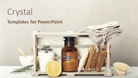  Presentation with organic waste - Slide deck enhanced with zero-waste-home-kitchen-cleaning background and a sky blue colored foreground