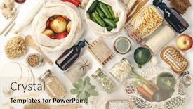  Presentation with eco friendly - Colorful slides enhanced with zero-waste-lifestyle-concept-eco backdrop and a lemonade colored foreground