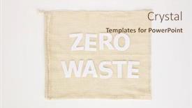  Presentation with waste - Colorful PPT theme enhanced with zero-waste-paper-text backdrop and a lemonade colored foreground