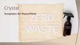  Presentation with waste glass - Theme consisting of zero-waste-paper-text background and a lemonade colored foreground