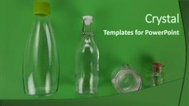  Presentation with plastic waste - PPT theme featuring zero waste plastic free empty background and a forest green colored foreground