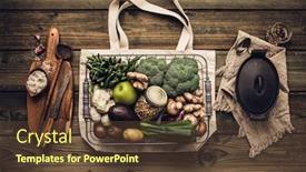  Presentation with free cooking - Presentation theme consisting of zero-waste-plastic-free-vegan background and a tawny brown colored foreground
