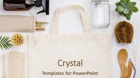  Presentation with organic waste - Colorful theme enhanced with zero waste recycling sustainable lifestyle backdrop and a sky blue colored foreground