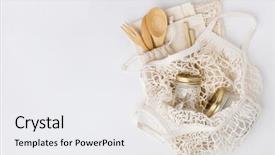  Presentation with organic waste - Audience pleasing slides consisting of zero waste recycling sustainable lifestyle backdrop and a white colored foreground