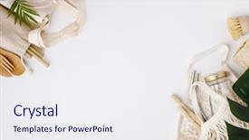  Presentation with organic waste - Cool new PPT theme with zero waste recycling sustainable lifestyle backdrop and a sky blue colored foreground