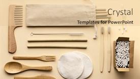  Presentation with recycling - Colorful PPT layouts enhanced with zero-waste-recycling-sustainable-lifestyle backdrop and a lemonade colored foreground