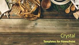  Presentation with eco friendly bags - PPT theme featuring zero-waste-shopping-or-travel background and a tawny brown colored foreground