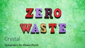  Presentation with waste - Amazing slide deck having zero-waste-text backdrop and a seafoam green colored foreground